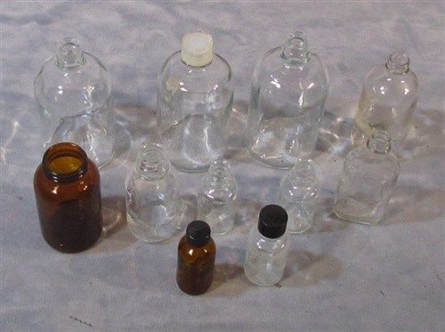 Large Lot Of Glass Laboratory Bottles