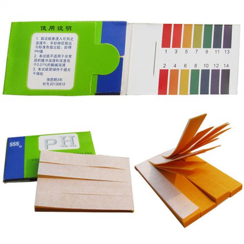 80 Strips 1-14 pH Universal Indicator Test Strips Paper  BODY WATER SOIL FOOD