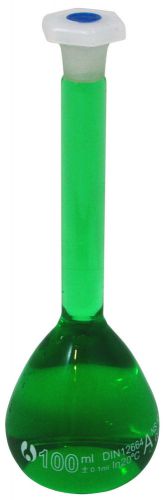 100ml volumetric glass flask with shatterproof plastic stopper for sale