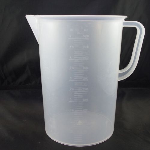 5000ml plastic measuring cup graduated with handle new x1