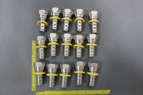 15 NEW 316 STAINLESS STEEL HOSE FITTINGS JIC 12  (S10-4-108G)
