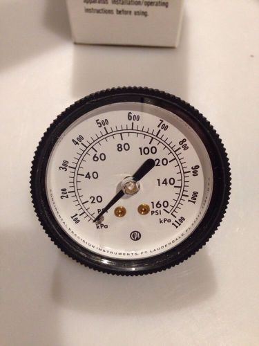 Continental precision 0-160psi center back mount 1/4npt pressure gauge 2&#034; cbm for sale