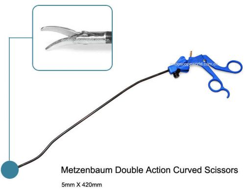 Double Action Curved Scisssors For Single Port Lap