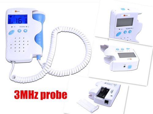 2014 New Fetal Doppler fetal heart monitor 3MHz probe Listen to Baby heart bid++