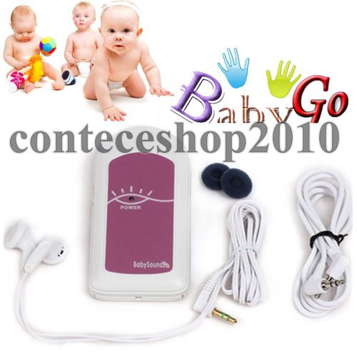 Contec, baby sound a fetal heart monitor, ce fda  with earphone, pink color for sale