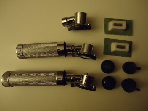 Set of 2 Welch Allyn Otoscopes with Bulbs and Speculas