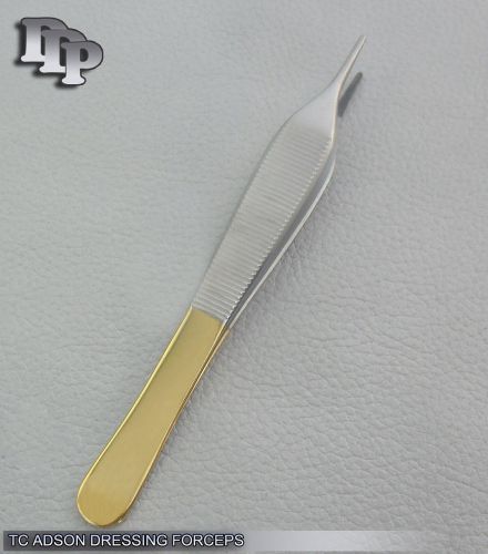 T/c adson dressing forceps 4.75&#034; serrated surgical dental veterinary instruments for sale