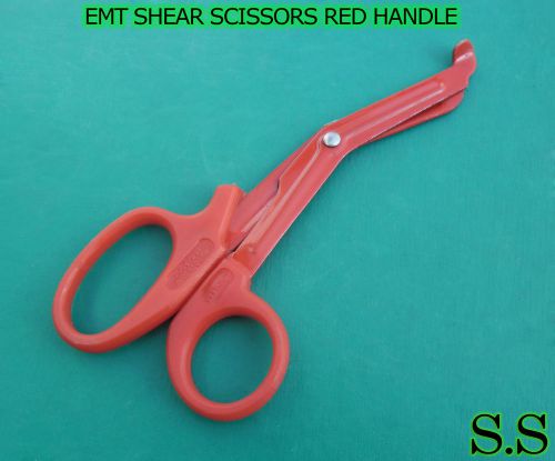 RED HANDLE RED BLADE TACTICAL MEDICAL SHEARS EMT SCISSORS 5.5&#039;&#039; MEDIC AID TOOL