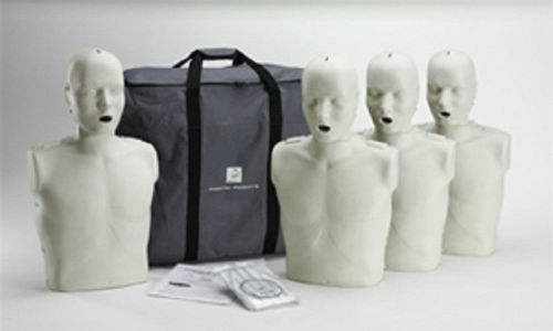 Prestan Professional Adult Medium Skin CPR-AED Training Manikin 4-Pack with CPR