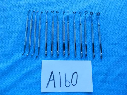 Storz surgical eye titanium optical zone marker set   lot of 14 for sale