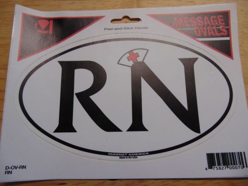 RN decal, oval, 6&#034; long x 3.5&#034; high. free shipping