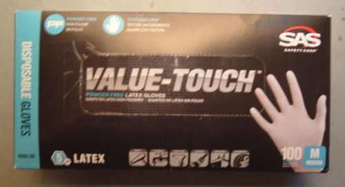 VALUE TOUCH POWDER FREE TEXTURED GRIP LATEX DISPOSABLE GLOVES 100 MEDIUM 5 ml