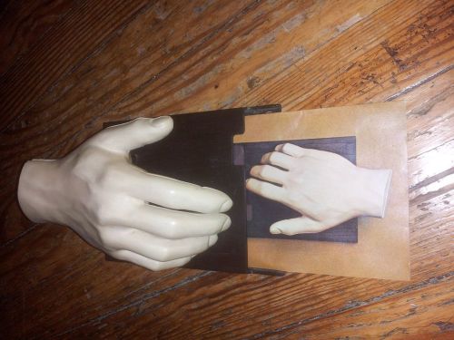 Rare Vintage (60&#039;s) Medical Model Hand Display by Merck Co. w/color booklet