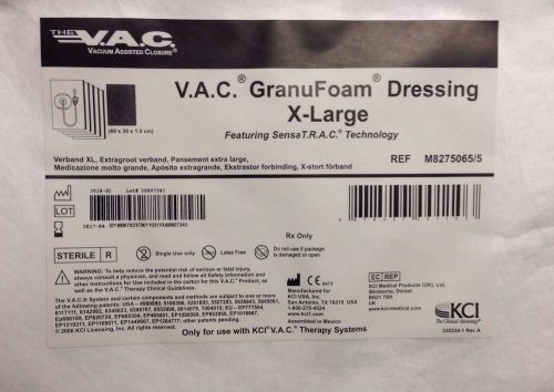 4 KCI Wound VAC GranuFoam Dressing Kits X-Large XL Extra Large Exp04/17 M8275065