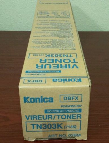 NIB Genuine Konica OEM TN303K Black Toner 02BM DBFX PCUA950367 ~ Factory Sealed