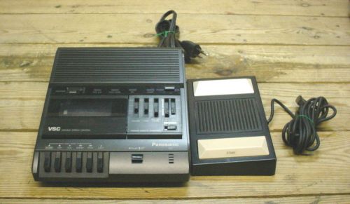 Panasonic rr-830 cassette transcriber vsc variable speech control w/ foot pedal for sale
