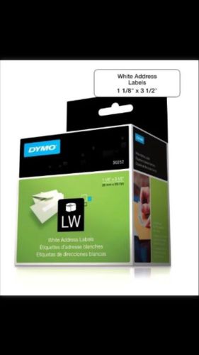 NEW IN BOX DYMO 30252 White Address 700 Labels 1 1/8 x 3 1/2  28 mm x 89 mm