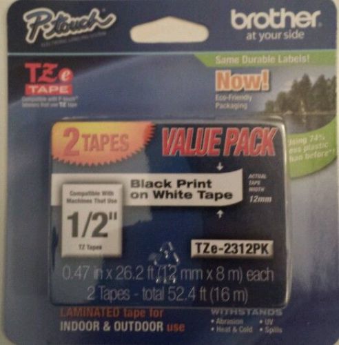 P-touch Brother TZ e tape (black on white)