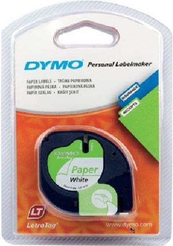 DYMO LETRATAG LABEL PAPER WHITE LETRA TAG for LT 100 TAPE RUBAN NASTRO 4 METER !