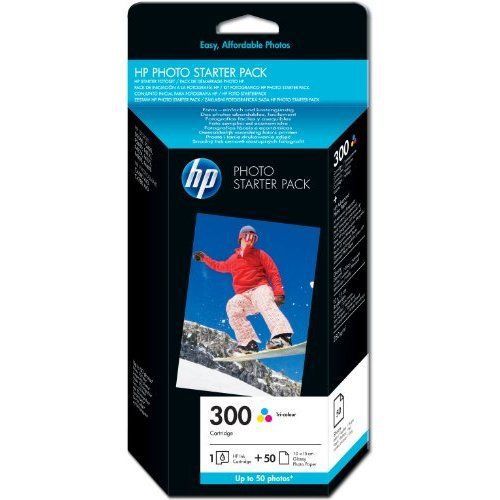 HP 300 Series Photo Starter Pack - Print cartridge / paper kit - 1 x colour (cya