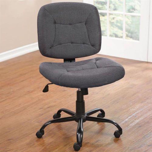Plus size extra wide armless office chair, supports 350 lbs for sale