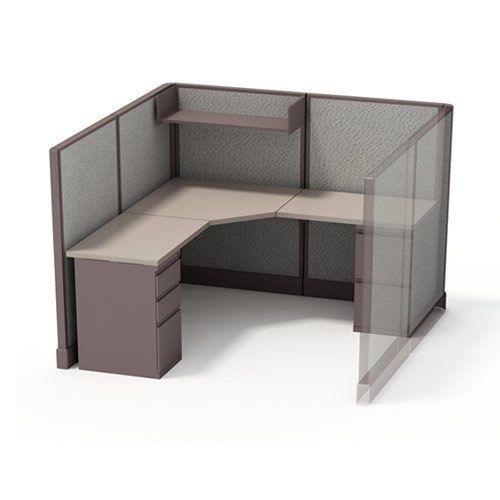 New herman miller ao2 clone cubicle 6&#039;x6&#039; 53&#034; high 6 pack cluster for sale