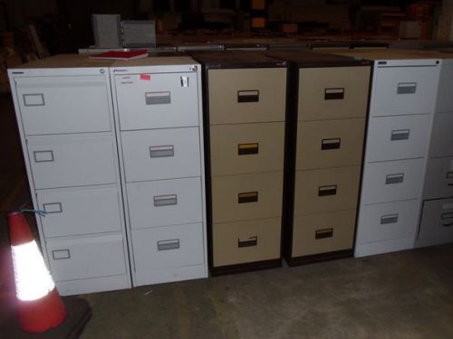 20 x LOCKING 4 Drawer Filing Cabinets - Various Colours &amp; Brands, Some Matching