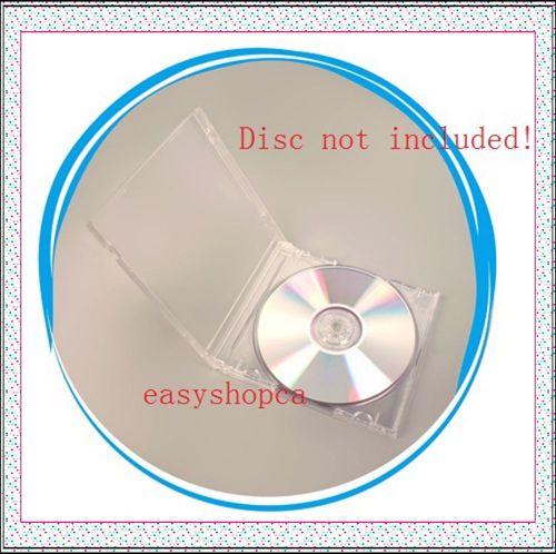 (CDSC) 200 Standard 10.4mm Single Clear Assembled CD DVD  Jewel Case holds1 Disc