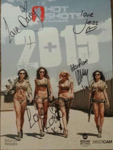 HOT SHOTS 2015 HELP FOR HEROES SIGNED CALENDER