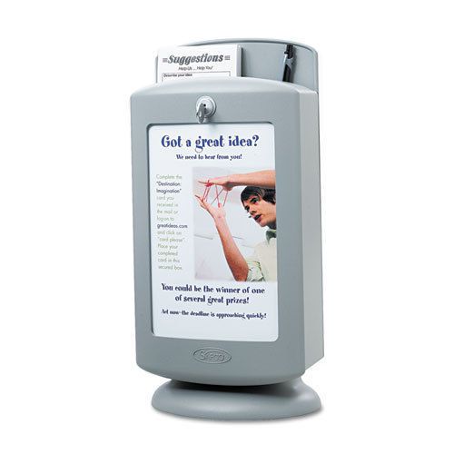 Safeco Customizable Suggestion Box, 7w x 5d x 14-1/2h, Light Gray SAF4233GR