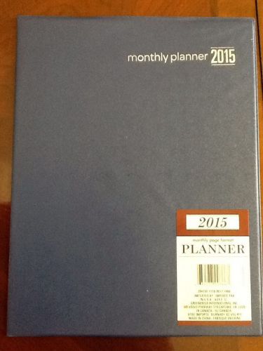 2015 Deluxe Monthly Page Planner Calendar Organizer Navy BLue Book LARGE
