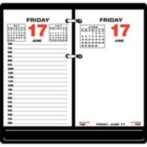 At-A-Glance Two-Color Daily Desk Calendar Refill