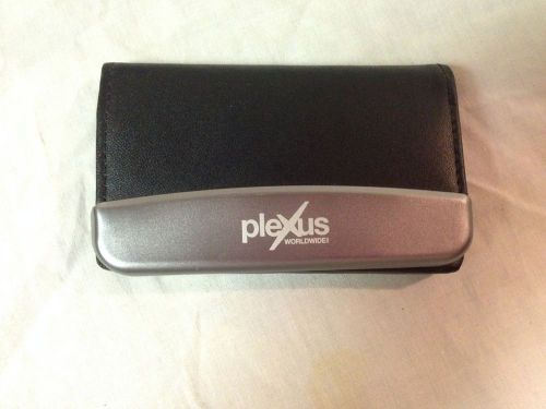 Original Plexus Worldwide black leather business card holder
