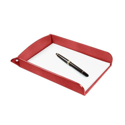 Lucrin - a5 paper leather holder - granulated cow leather - red for sale