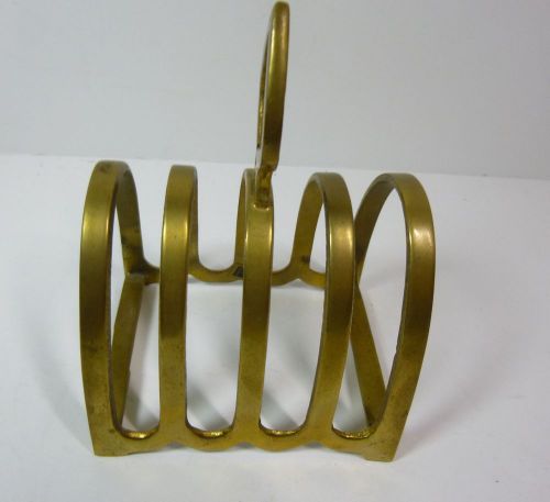 Vintage Brass Letter Napkin Holder Organizer 4 slot  3 1/2&#034;