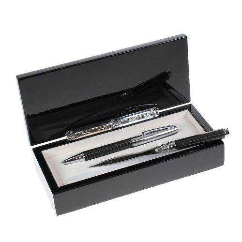 Carbon Fiber Pen &amp; Letter Opener Executive Gift Set