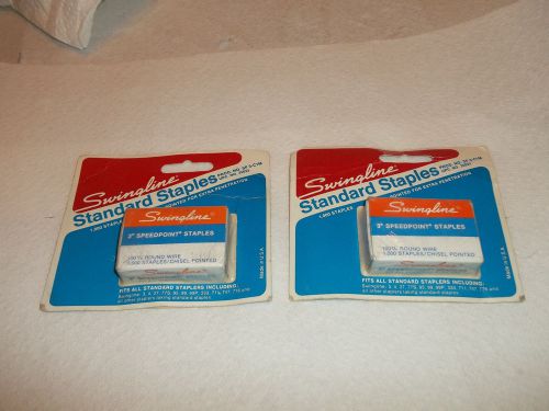 2 VINTAGE BOXES SPEEDPOINT SWINGLINE STANDARD STAPLES NEVER OPENED