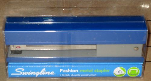 Three 3 Swingline Fashion Metal Stapler Full Strip Blue/Silver Accent #87832 NEW