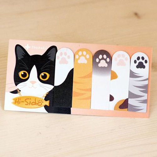 Cute 100 Sheets Kitty Hand Sticky Notes Memo Pad Index Bookmark Post it