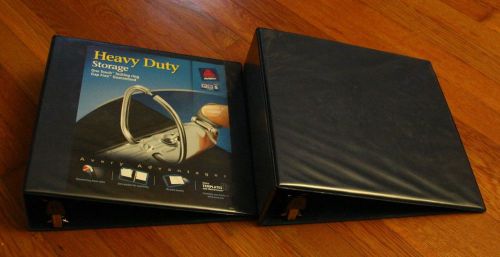 Avery 3-Inch, 3-Ring, Blue Vinyl Binder, Heavy Duty, (lot of 2)