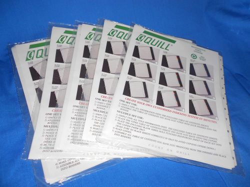 QUILL Professional Index Systems 7-31020 - 10 Clear Tabs - Quantity = 5 Sets