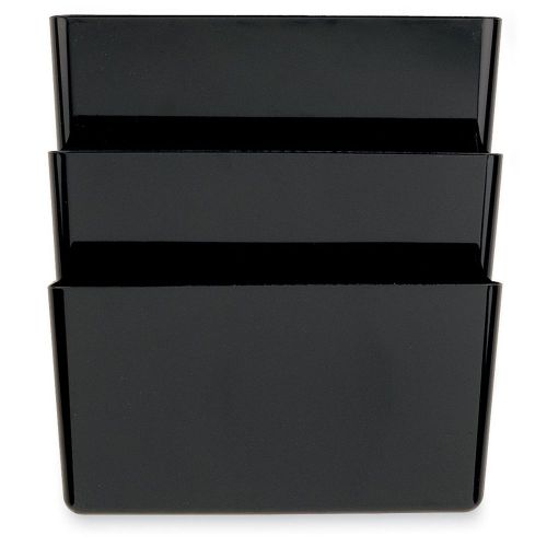 NEW Officemate Letter Size Wall File, Recycled, Black, Set of 3 (26092)