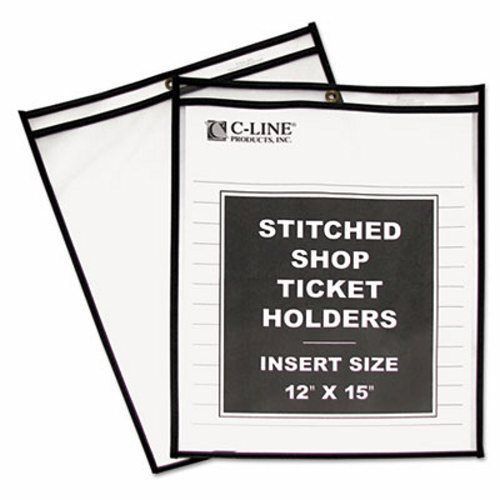 C-line Shop Ticket Holders, Stitched, Clear, 12 X 15, 25 per Box (CLI46125)