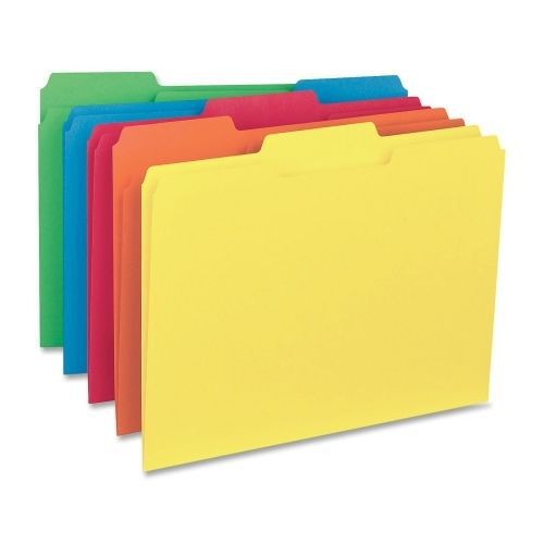 Business source interior file folder -letter- assorted tab -100/bx - bsn43561 for sale