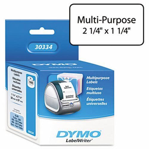 Dymo Address Labels, 1-1/4 x 2-1/4, White, 1000/Roll (DYM30334)