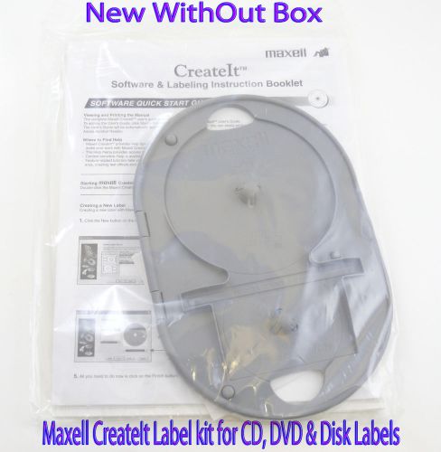 Maxell createit label kit for cd, dvd &amp; disk labels new without box for sale