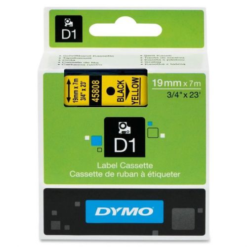 DYMO 45808 Tape 34&#034;x23 Black Print On Yellow