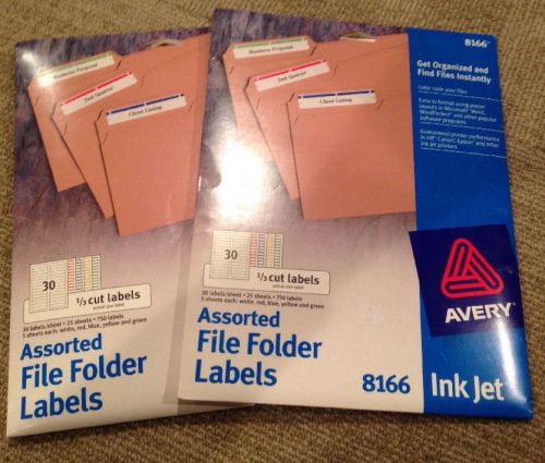 Avery Permanent Self Adhesive Laser/Ink Jet File Folder 2580 Labels, 86 Sheets