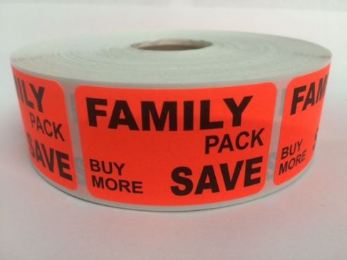 1000 1.25x2 family pack save red flo retail price point labels for sale