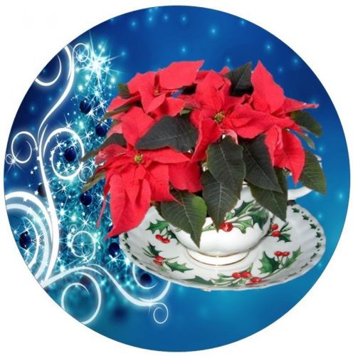 30 Personalized Return Address Labels Teacup Christmas Buy3 get1 free(fx35)